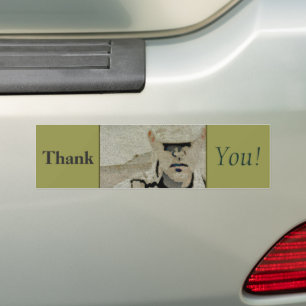 Tack! - Veteran Bumper Sticker Bildekal