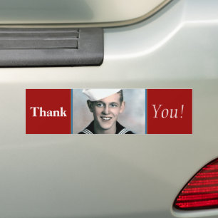 Tack! - Veteran Bumper Sticker Bildekal