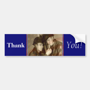 Tack! - Veteran Bumper Sticker Bildekal