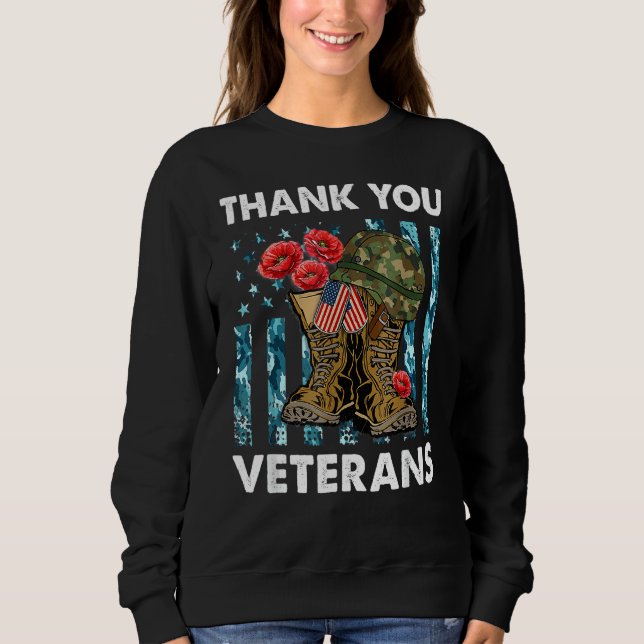 Tack Veteran Combat Boots Flowers Veteran Da T Shirt (Framsida)
