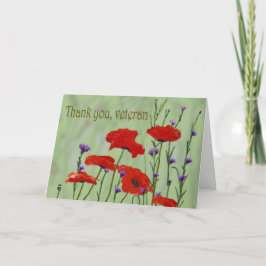 Tack veteran med Poppies