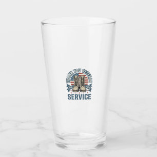 Tack Veteran Patriotiska Stövlar Service Tröja_1 Glaskopp