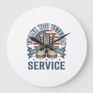 Tack Veteran Patriotiska Stövlar Service Tröja_1 Stor Klocka