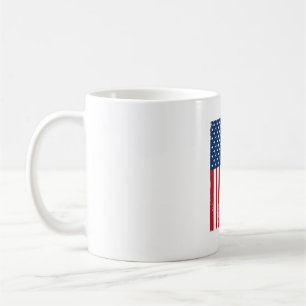 Tack Veteraner Distressed Flagga Vektor Design_1 Kaffemugg