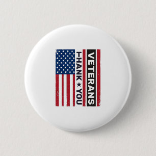Tack Veteraner Distressed Flagga Vektor Design_1 Knapp