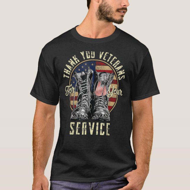 Tack veteraner för er dag för veteranerna t shirt (Framsida)