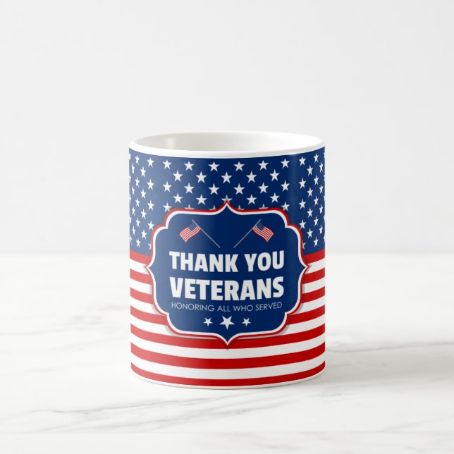 Tack veteraner kaffemugg (Center)