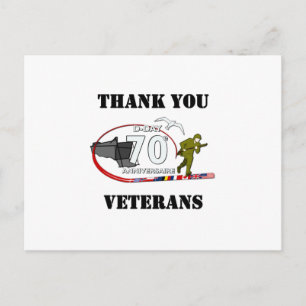 Tack veteraner - Merci vétérans Vykort