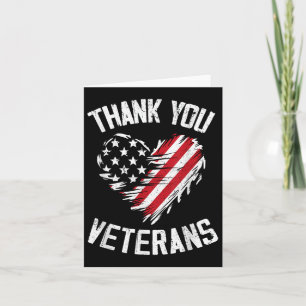 Tack veteraner Patriotic American Flagga Veteran Kort