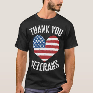 Tack veteraner Patriotic American Flagga Veteran T Shirt