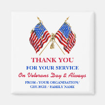 Tack Veteraner Patriotic Vintage USA flagga
