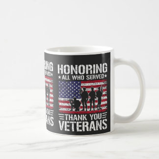 Tack Veteraner Patriotisk Militär Tjänst Gåva Kaffemugg