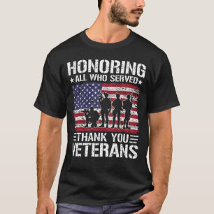 Tack Veteraner Patriotisk Militär Tjänst Gåva T Shirt