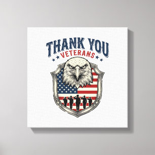 Tack Veteraner Patriotisk Örnsköld Tröja_1 Canvastryck