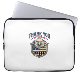 Tack Veteraner Patriotisk Örnsköld Tröja_1 Laptop Fodral
