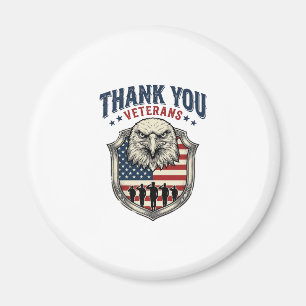 Tack Veteraner Patriotisk Örnskölds Tröja_1 Magnet