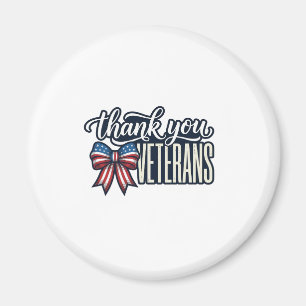 Tack Veteraner Patriotiskt Band Återvintage Tröja_ Magnet