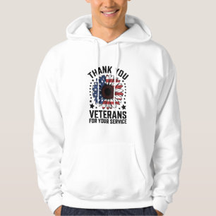Tack Veteraner Solros Militärveterandagen Hoodie