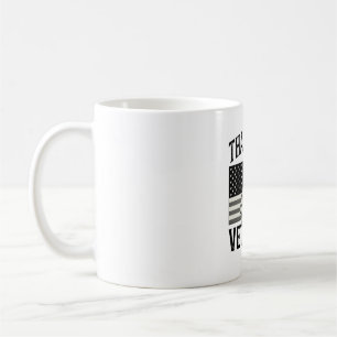 Tack Veteraner Vintage Flagga Soldat Tröja Desi Kaffemugg