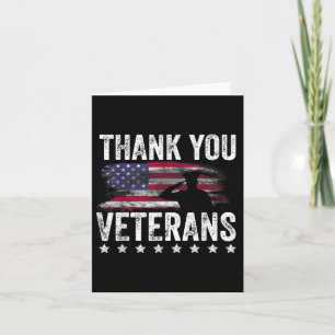 Tack Veteranernas Dag Minnesdagen Patriotisk Milit Kort