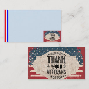 Tack Veterans Affärskort Visitkort