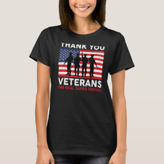 Tack Veterans America Flagga Patriotic Veteran T Shirt