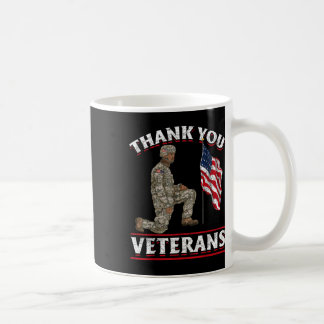 Tack Veterans American US Flagga Soldier Memori Kaffemugg