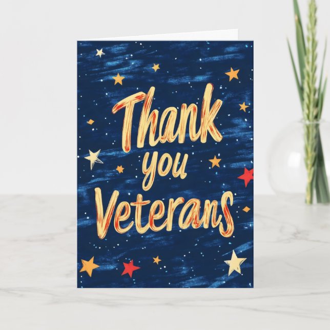 Tack Veterans Blue Helgkort (Framsida)