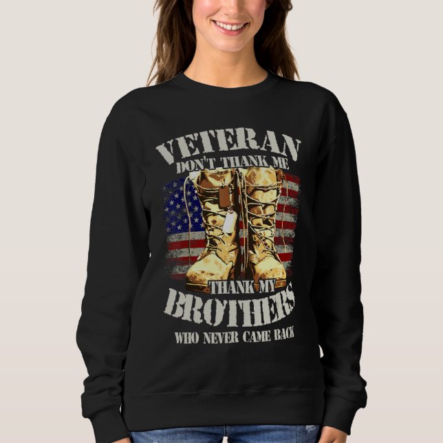 Tack Veterans Brothers Combat Boots Hundbrickor T Shirt (Framsida)