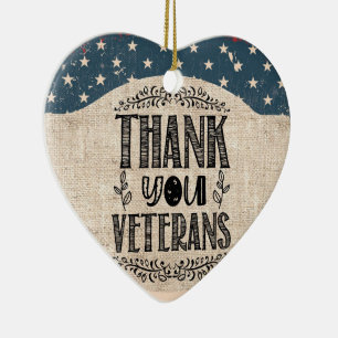 Tack Veterans Ceramic Ornament