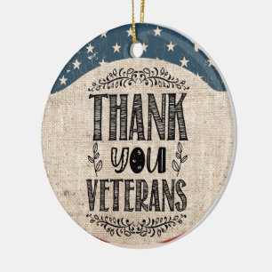 Tack Veterans Ceramic Ornament