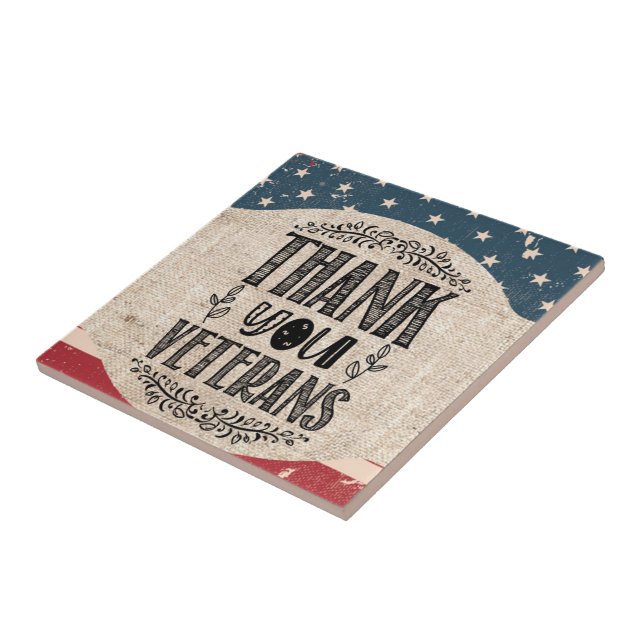 Tack Veterans Ceramic Tile Kakelplatta (Sidan)