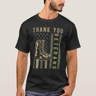 Tack Veterans Combat Boots American Patriotic T Shirt