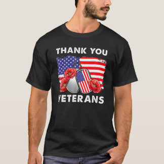 Tack Veterans Combat Boots Poppy Flower Veter T Shirt