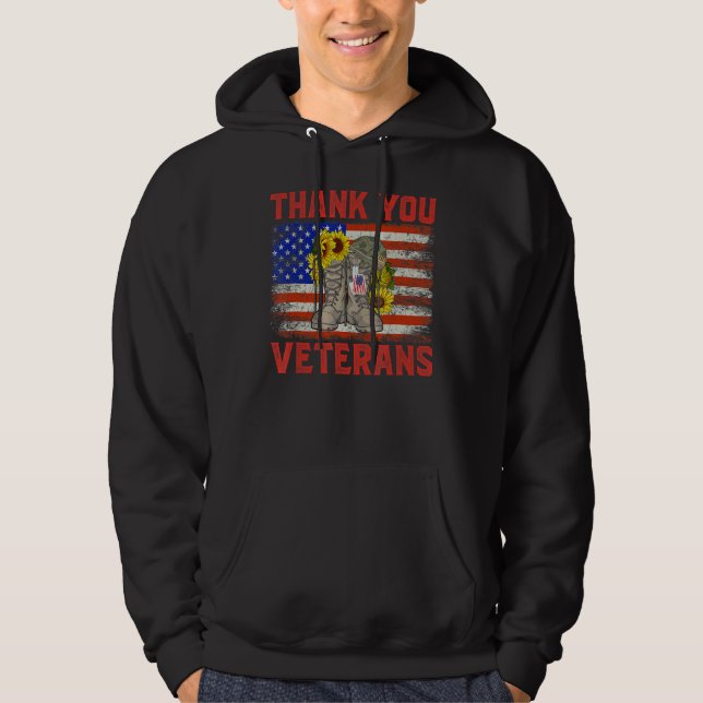 Tack Veterans Combat Boots Sunroveteran Hoodie (Framsida)