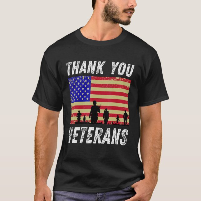 Tack Veterans Combat Boots Veteran Day Amerika T Shirt (Framsida)