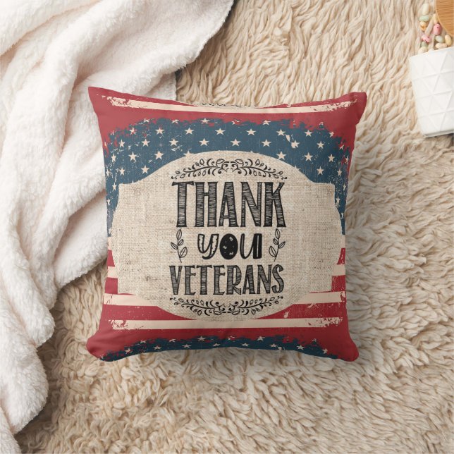 Tack Veterans Dekorativ kudde (Filt)