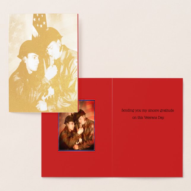 Tack Veterans Foil Card Folierat Kort (Display)