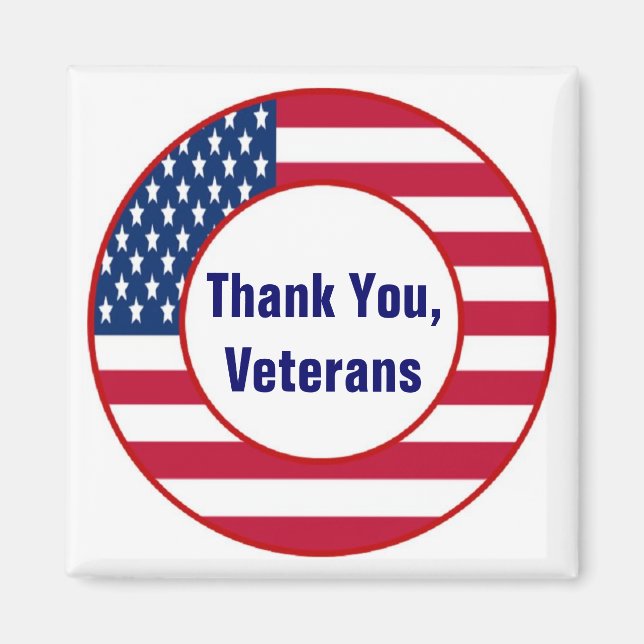 Tack veterans Magnet (Framsidan)