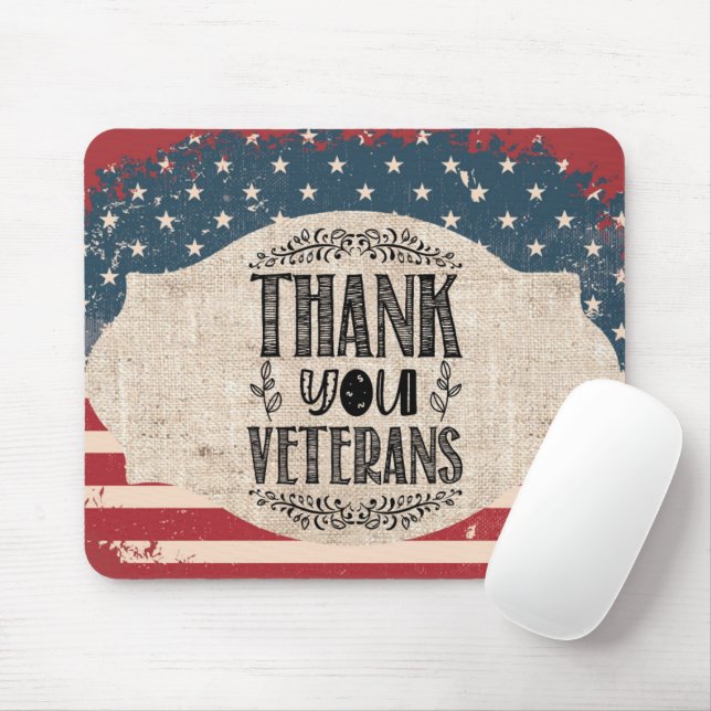 Tack Veterans Mouse Pad Musmatta (Med mus)