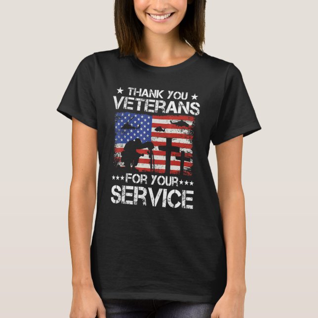 Tack Veterans Poppy Flower Combat Boots Veter T Shirt (Framsida)