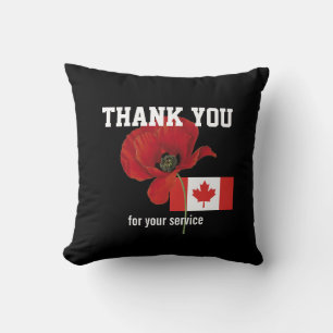 TACK Veterans Servicemen Poppy CANADA Kudde