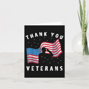 Tack Veterans Soldier Us Flagga America Memoria Kort