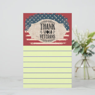 Tack Veterans Stationery Brevpapper
