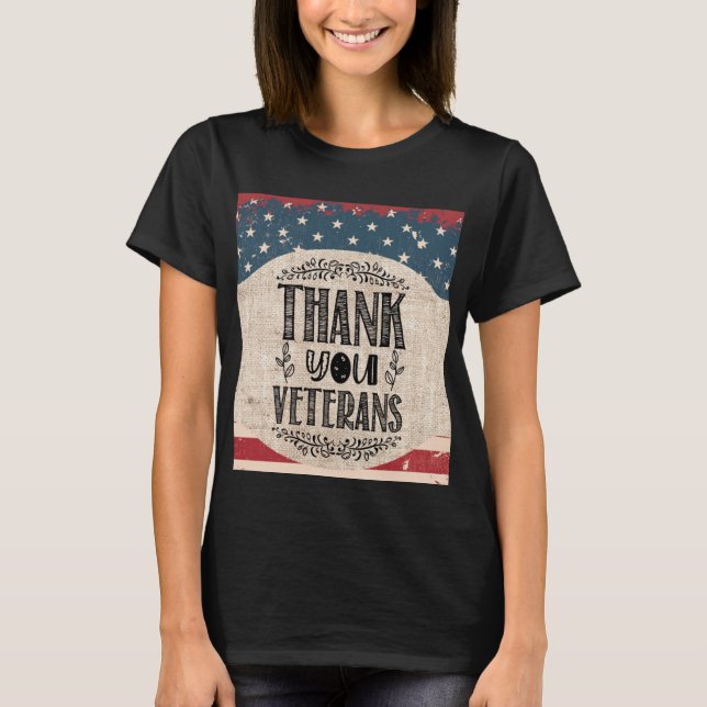 Tack Veterans T-Shirt (Framsida)