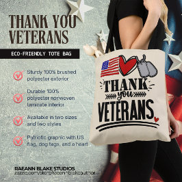 Tack Veterans Tote Bag Tygkasse