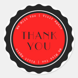 Tack Vi missar dig på nytt Runt Klistermärke