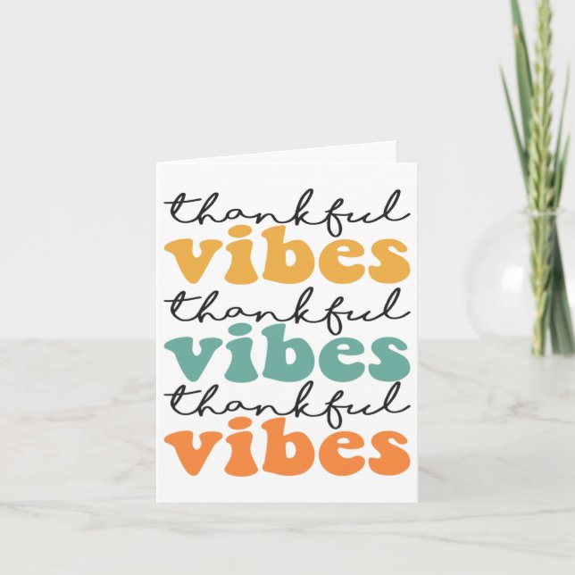 Tack, Vibes Thanksgiving Lärare Rainbow Leopar Kort (Framsida)