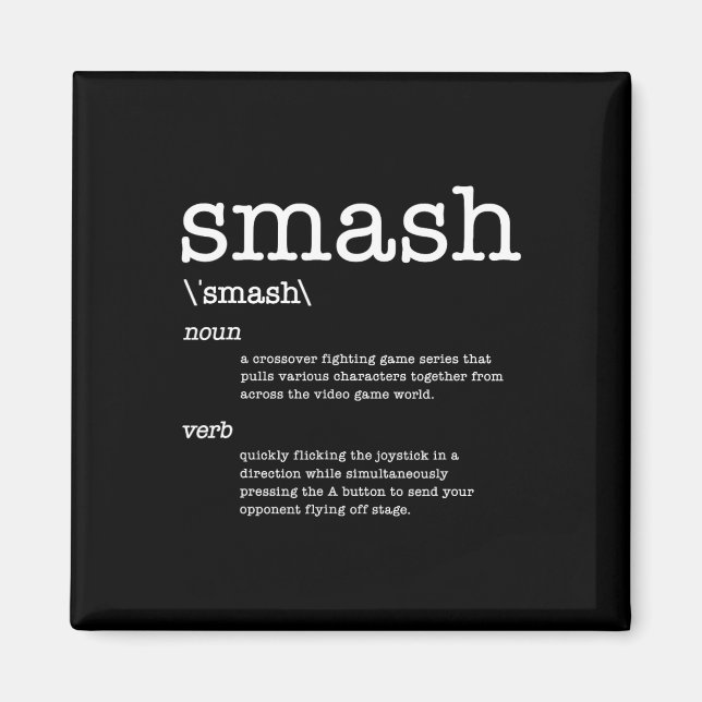 Tack Videospel Smash Definition TV-spel  Magnet (Framsidan)