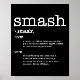 Tack Videospel Smash Definition TV-spel Poster